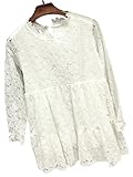 (フルールドリス)Fluer de lis カットソー トップス Tシャツ 長袖 プルオーバーチュニック ヴィンテージ風レース 産前産後 マタニティ 妊婦 産前産後兼用 ファッション グッズ レディー