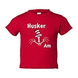 ネブラスカ州コーンハスカーズ「Husker I Am "幼児用Tシャツ レッド