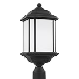Sea Gull Lighting 82529-12 Kent One-Light Outdoor Post Lantern,Black Finish82529-12ケント・ワンライト・アウトドア・ポ