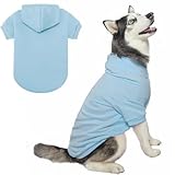 BINGPET 犬 服 ペット服 冬 おしゃれ 犬の服 犬 パーカー フーディー 犬 ペット 通気性 犬洋服 シャツ 秋 冬 衣装 春 ベスト 犬 サークル スポーツ服 柔らかさ 家着 袖あり お散歩 ポリエステル 犬用服 ドッグウェア タンクトップ 小型犬 中型犬 大型犬 Sサイズ ブルー