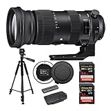 Sigma 60-600mm f/4.5-6.3 DG OS HSM スポーツレンズ Nikon用 Sigma USBドック Nikon レンズ用 60インチ三脚 64GB UHS-I SDXCメモリーカード 32GB SDメモリーカード カードリーダー ケース (6アイテム)