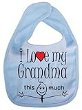 IiE, I love my Grandma this much, Unisex Feeding Bib, Pale Blue by Image is Everything