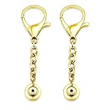 Copeflap ピンバッジ キーホルダー ピンバッチ パーツ 留め具 金具 2個セット (ゴールド)