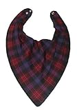 Adult Bib Bandana Special Needs Dribble Bib 2 Pack 1 x Dark Plaid 1 x Dark Aztec by Oooly Dooly Bibs