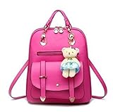 IZAWAYA Pa2　リュック PUレザー バッグ 3way（リュック、ショルダー、肩掛けバッグ）レディース　かわいいマスコット付　エレガント [並行輸入品]