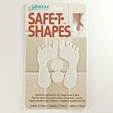 safe-t-shapesホワイトフィート安全アップリケ – バスタブシャワーステッカーデカールno slip