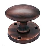 Adonai Hardware Festus Brass Door Knob with Rose (Antique Copper)