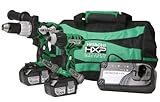 Hitachi KC18DDL 18-Volt Li-Ion Impact Driver and Drill Combo Kit [並行輸入品]