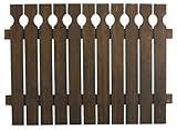 天然木製 ボーダーフェンス (ブラインドフェンス) 1枚 幅118.5cm×高さ82.5cm ダークブラウン PQB-126DBR