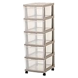 深型ストッカー 5段 ベージュ【ストア･エキスプレス】