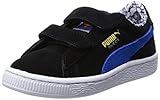 [プーマ] PUMA Suede Superman V Kids 357654 03 (ブラック/ストロング ブルー/バターカップ/ハイ リスク レッド/20.0)