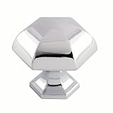 Southern Hillsポリッシュクロームラウンドキャビネットノブ、パックの5、食器棚ノブ、キッチン引き出しノブ、光沢クロムキャビネットハードウェア、プルshkm023-chr-5