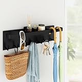 C-J-W アンブレラホルダー マグネット フック付き アンブレラスタンド トレー付き マグネット 傘立て 玄関ドア用 ブラック 玄関 小物収納 ブラック