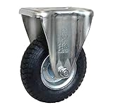 シシク 空気入車輪付キャスター 固定 220mm AIK2.504