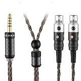 SYRNARN 4.4mm バランスヘッドホンケーブル AUDEZE LCX-X LCD-XC LCD2 LCD3 LCD4に対応 - MEZE Empyrean, Elite, Empyrean 16コア交換用コード (4.4mmバランス、1.5m/5フィート)。
