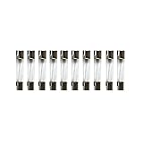 Perfk 10個 クイック ガラス管 ヒューズ 10A/15A/20A（全3種） 6mm×30mm 過負荷保護 - 15A