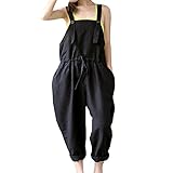 （イーグローバル)e-Global サロペット オーバーオール マタニティ レディース ゆったり パンツ ブラック M L XL