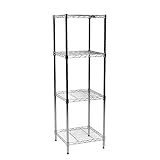 Apollo Hardware Chrome 4-Shelf Wire Shelving 14x15x48 [並行輸入品]