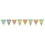 Adorable Fisher Price Baby Shower Party Jungle Animals Pennant Banner Decoration Paper 15' [並行輸入品]