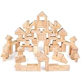 [ドリーマー]　積み木　100ピース　ブロック　立体パズル　木製　おもちゃ　知育玩具　筒入り　早期開発　想像力　出産/お誕生日お祝い　プレゼント