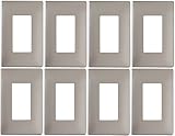 Legrand rwp26nicc6 Radiantニッケル1ギャングScrewless電気壁プレート – 数量8
