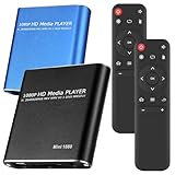 E-FINDS メディアプレーヤー デジタル 極小型 映像 再生機器 デジタル マルチメディアプレーヤー 大画面テレビや液晶モニターなどで簡単動画再生 SDカード USB HDD HDMI 出力 対応 1080p フルHD 日本語取扱説 (ブルー)