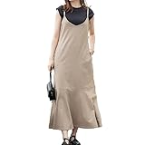 [atONE] ATK-0063[アットワン] Vネック キャミ ワンピース レディース M-L グレーベージュ