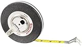 Starrett 530CI-600 Vinyl/Steel Case Black Closed Reel Steel Long Tape, English Graduation Style, 50 