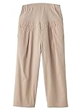 Angeliebe エンジェリーベ 綿 ツイル ストレート ワイド パンツ L ベージュ
