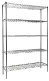 Apollo Hardware Chrome 5-Shelf Wire Shelving 14x48x72 (Chrome) [並行輸入品]