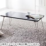 nobrand 鏡面折りたたみテーブル ダイニング ブラック(PUM-8040BK)