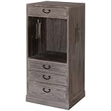 焼桐マルチチェスト電話台　縦置き