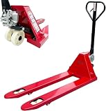 Rikopin(リコピン) ハンドリフト 耐荷重3t レッド 低床83mm-188mm 油圧式 フォーク長さ1150mm フォーク幅550mm 軽量 3000kg ハンドパレット ハンドパレットトラック ハンドフォークリフト 【法人限定(個人宅不可)】