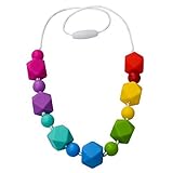 Munchables Sensory Chew Necklace - Rainbow Geo by Munchables Chewelry