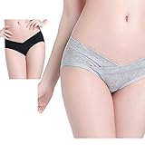 Spinas(スピナス) マタニティー ショーツ クロスタイプ 浅履き インナーパンツ 7枚セット (M, 黒×4枚 灰色×3枚の合計7枚セット)