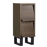 arne ディスプレイラック フラップ扉 日本製 完成品 本棚 北欧 おしゃれ 2段 glande 1×2 ウォールナット