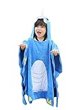 Tortor 1bacha(JP) バスローブ　子供　お風呂　プルー　　キッズ　触り心地も着心地も抜群　贈り物　癒される　ベビー服　赤ちゃん　5色　カジュアル　無地　可愛い　 (ブルー)