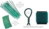 ALAZCO Ultimate Green Gardening & Plant Ties, Adjustable, Flexible & Twist - ALL YOU NEED IN ONE SET