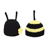 (ビグッド)Bigood ベビー ニット帽子服 着ぐるみ ニット素材制コスチューム 寝相アート 新生児 赤ちゃん 出産祝い 蜜蜂 ブラックとイエロー【並行輸入品】