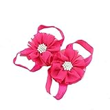 Yuelian(TM) ベビー靴下 赤ちゃん アクセサリー付け 花付け ソックス 出産祝 贈り物 (ローズレッド)