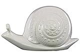 Urban Trends Collection 73230 4 Piece Ceramic Large Gloss White Snail Figurine, 11.00 x 5.75 x 6.00 