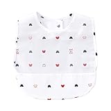 赤ちゃんの城 エプロン お食事用 トリコロール オフホワイト