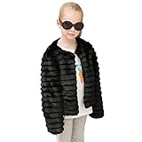 mioim 女の子 コート ファージャケット フェイク ファー 子供服 春 秋 冬 赤ちゃん アウター 保温 防寒 キッズコート 長袖 可愛い 普段 お祭り パーティー 毛皮