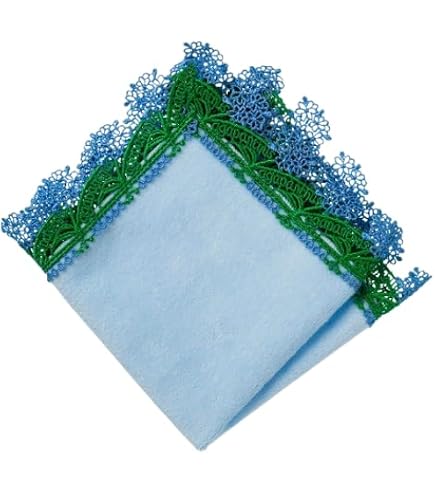 Amazon.co.jp: 近沢レース 汕頭 スワトウ 中国製刺繍ハンカチ30㎝角綿