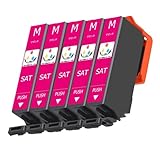 SAT 互換インクカートリッジ SAT-6CL SAT-M (マゼンタ)5本セットさつまいもサツマイモプリンターインク 増量対応機種：EP-712A 713A 714A 715A 812A 813A 814A 815A