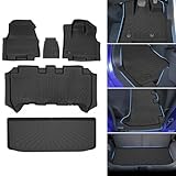 Jiooy ニッサン 新型 ルークス 40系 フロアマット ミツビシ 新型デリカミニ 30系 フロアマット+セカンドマット+ラゲッジマット 5枚セット Roox R2.3~現行 delica-mini R5.5～現行 車種専用設計 カーマット 防水 3D立体マット トランクマット 立体構造 TPE素材 滑り防止 耐汚れ カスタムパーツ 取付簡単(ルークス 40系 デリカミニ 30系,5枚セット)