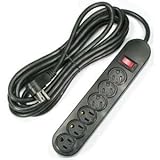 Otimo 9 Ft 6-Outlet Power Strip AC125V 14AWG Black Protection Cap [並行輸入品]