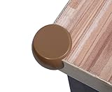 【INNOVATION FACTORY】 ケガ防止 コーナーカバー 20個セット 透明 赤ちゃん コーナーガード テーブル ベビー ベッド 柱の角 小物入れ付属 (丸型, ブラウン)