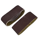 uxcell 研磨ベルト サンドペーパー アブレシブ ダークブラウン 150グリット 10個