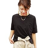 Milk tea マタニティ 授乳服 ベーシック・2wayポケッタブルTee（ブラック） 産前産後 コットン 半袖